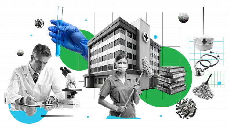 Collage médico y enfermera