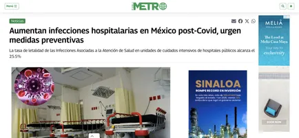 Aumentan infecciones hospitalarias en México post-Covid, urgen medidas preventivas - Publi Metro