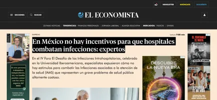 En México no hay incentivos para que hospitales combatan infecciones: expertos - El Economista